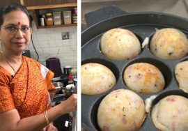 Kuzhipaniyaaram With Left-over Idli batter/ கார குழிப் பணியாரம் (soft without soda)