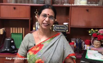 Ragi Idiyappam/ கேழ்வரகு இனிப்பு இடியாப்பம்/Finger millet sweet – By Mallika Badrinath – Tamil