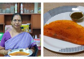 Tomato Dosai/ தக்காளி தோசை- காலை, மாலை டிபன். மிக்ஸி போதும்.உடனே செய்யலாம். Mallika Badrinath.