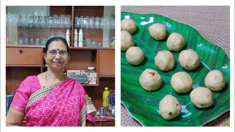 Rawa Laadu/ரவா லாடு -செய்வது சுலபம் -எல்லா பண்டிகைகளுக்கும் ஏற்றது – Mallika Badrinath