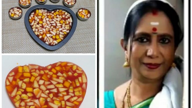 watermelon fruit jelly / தர்பூசணி  ஜெல்லி – 5 ஸ்டார் ஹோட்டலைப்போல நாமே செய்யலாம் – Mallika Badrinath