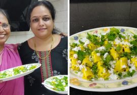 kandhvi-Gujarathi Snack (Oil free)/எண்ணெயே தேவை இல்லை – எல்லோரும் விரும்புவார்கள்- Mallika Badrinath