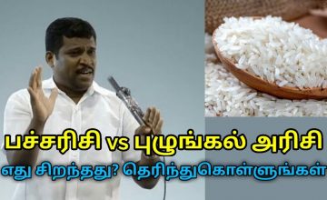 பச்சரிசி,புழுங்கல் அரிசி எது சத்து நிறைந்தது? | Healer Baskar speech on best rice for good health