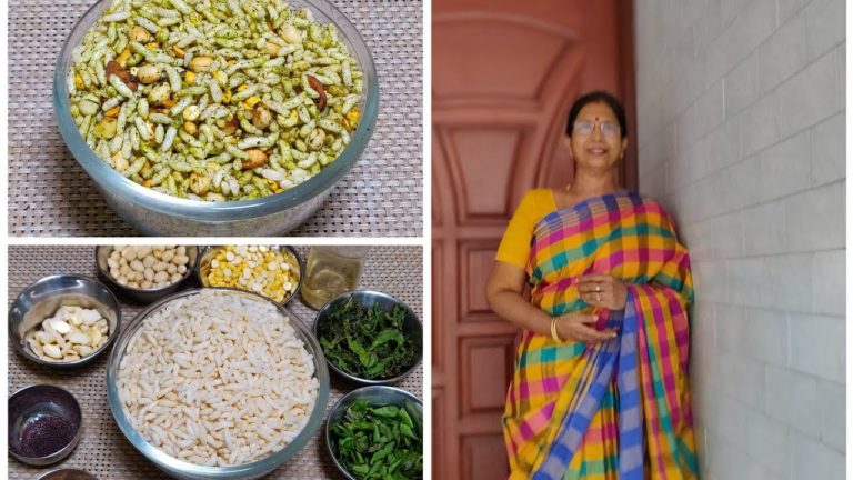 Mint masala pori / புதினா மசாலா பொரி – சத்துக்கள் மிகுந்த மாலை நேர சிற்றுண்டி – Mallika Badrinath