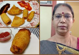 Vegetable Samosa&Roll Samosa & Bread roll(1masala) -வெஜிடபிள் சமோசா செய்வது சுலபம் Mallika Badrinath
