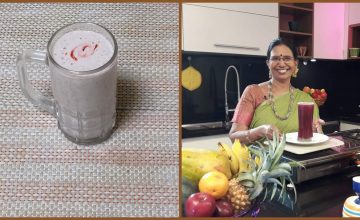 #Shorts 16/Protein Rich Strawberry Banana Smoothie – Mallika Badrinath