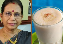 #Shorts30: Peach milkshake Using Preserved Peaches – Refer #Shorts 17- Mallika Badrinath