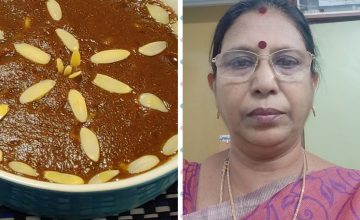 தீபாவளிக்கு- சிகப்பரிசி தேங்காய்ப்பால் அல்வா/Red rice Halwa மாப்பிள்ளைசம்பா அல்வா- Mallika Badrinath