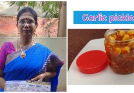 #Shorts  127 Garlic pickle/ பூண்டு ஊறுகாய் – சுலப முறை- Mallika Badrinath