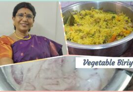 Vegetable Biriyani / பட்டர் பீன்ஸ் வெஜிடபிள் பிரியாணி – Mallika Badrinath