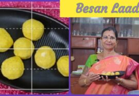 Diwali special -Besan Laadu / Kadalai ma laadu – Mallika Badrinath Recipes -Grand ma s recipe
