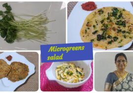 Microgreens  Zucchini salad + kambu Paratha with kollu Microgreens +  microgreens Uthappam