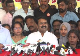 தேமுதிக நிறுவனத் தலைவர் விஜயகாந்த் 2ம் ஆண்டு நினைவு நாள் – சீமான் மலர் வணக்கம்