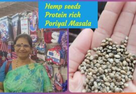 Hemp seeds benefits &Protein rich Poriyal masala using hemp seeds