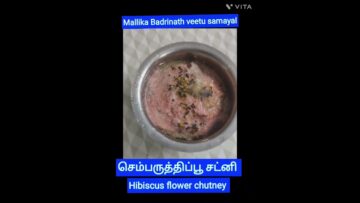 Shorts 468 செம்பருத்திப்பூ சட்னி / Hibiscus flower chutney – Protein rich chutney